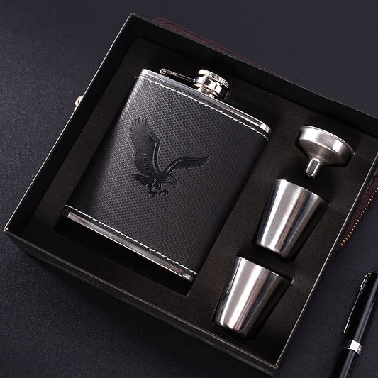 Stainless Steel Hip Flask — 7oz, Creative Gift for Men