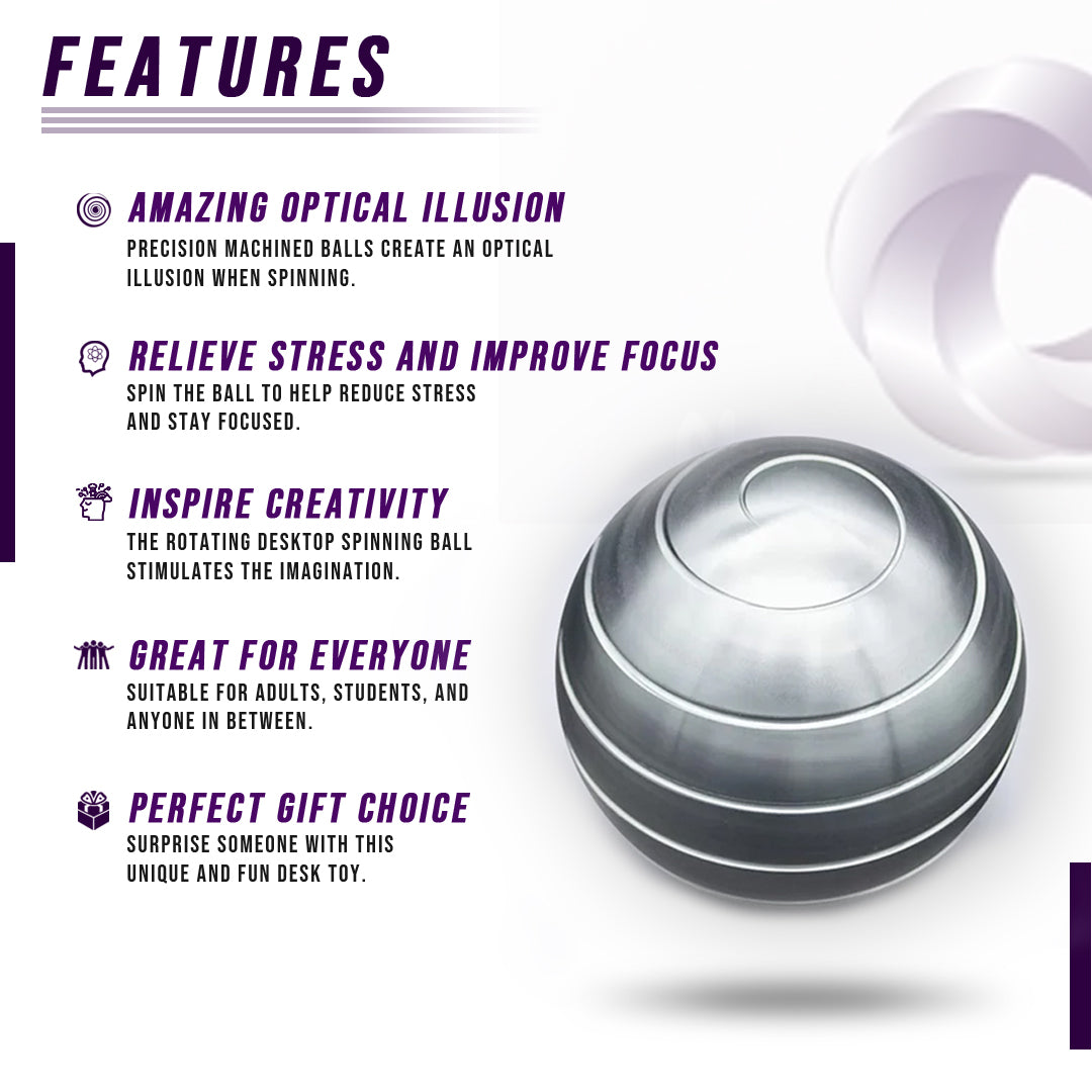 Rotating Desktop Spinning Ball — Stress Relief Desk Toy