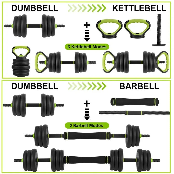 Adjustable Dumbbells 44/66/88Lbs - 4 In 1 Weight Set with Connector