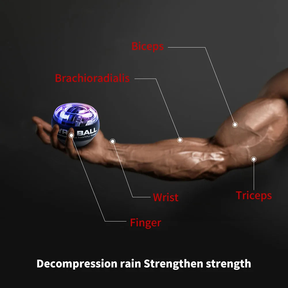 LED Gyroscope Ball — Wrist & Hand Trainer