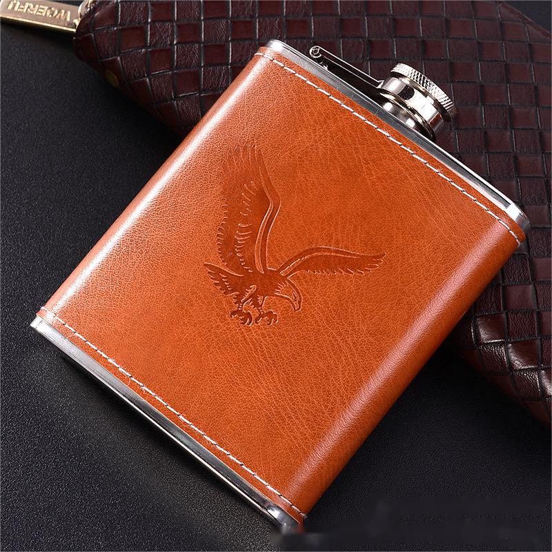 Stainless Steel Hip Flask — 7oz, Creative Gift for Men