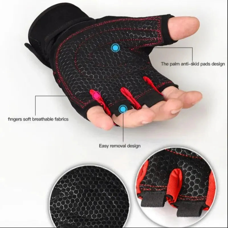 Non Slip Fitness Half Finger Training Gloves