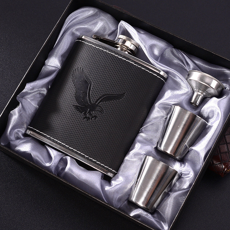 Stainless Steel Hip Flask — 7oz, Creative Gift for Men